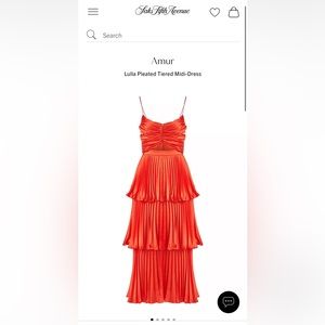 Amur Lulla Pleated Tiered Midi-Dress